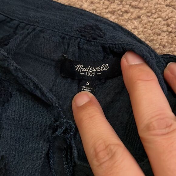 Madewell small blue blouse - Picture 9 of 9